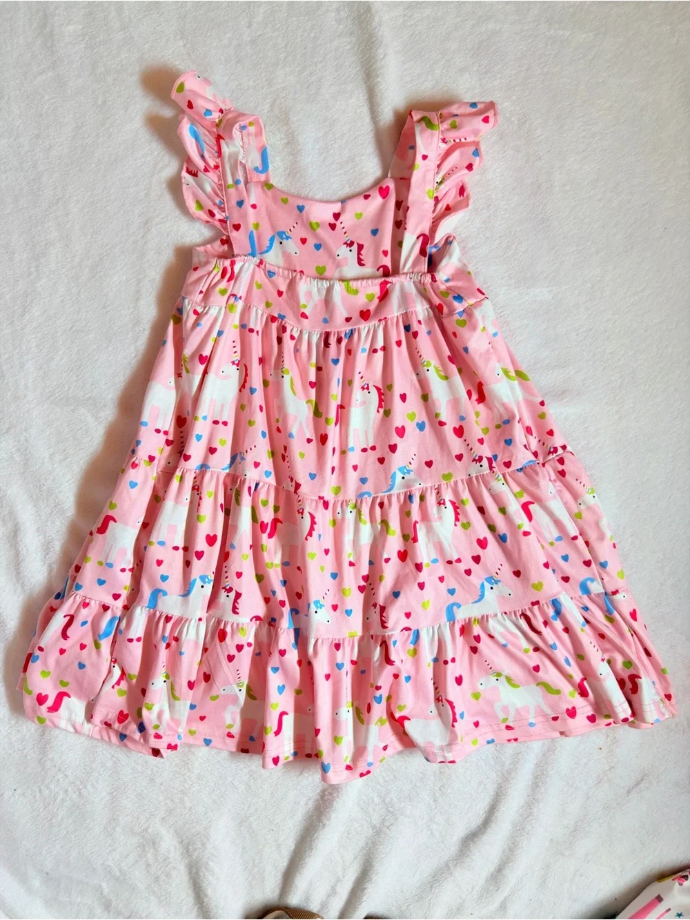 NWOT girls unicorn theme summer twirl dresses 5/6